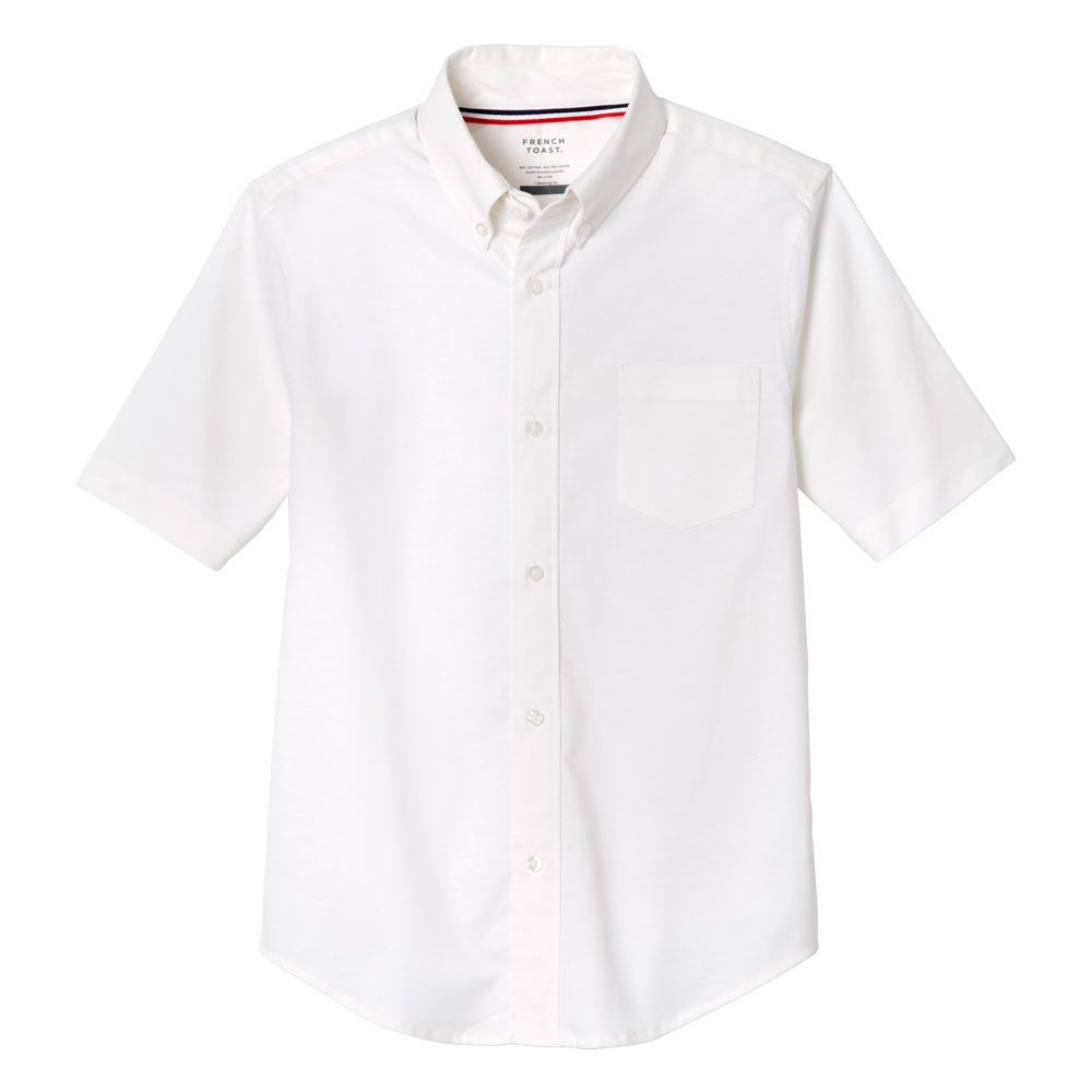 French Toast Boys&#8216; Short Sleeve Button Down Oxford Shirt-French Toast