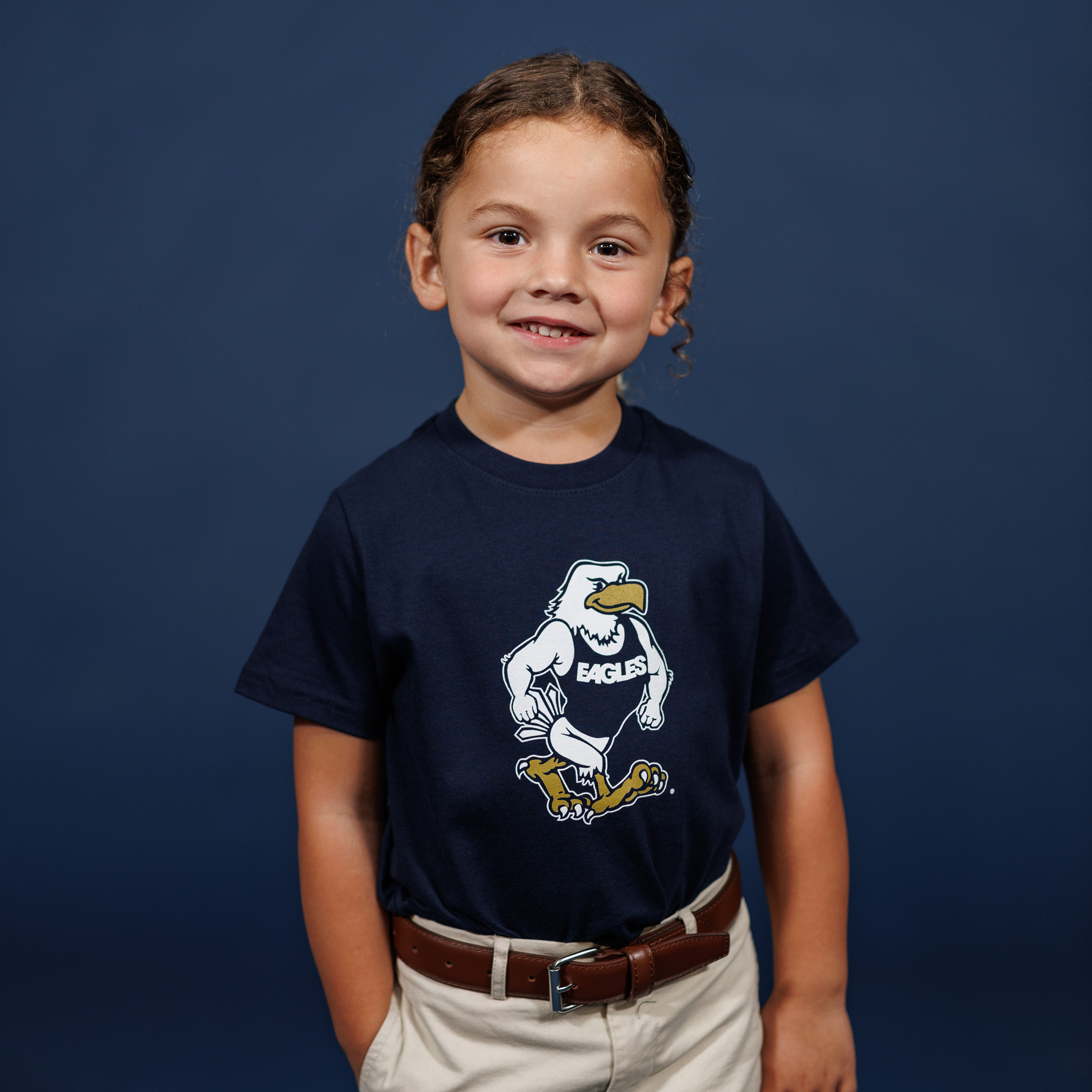 Toddler Royal Georgia Southern Eagles Stripes T-Shirt