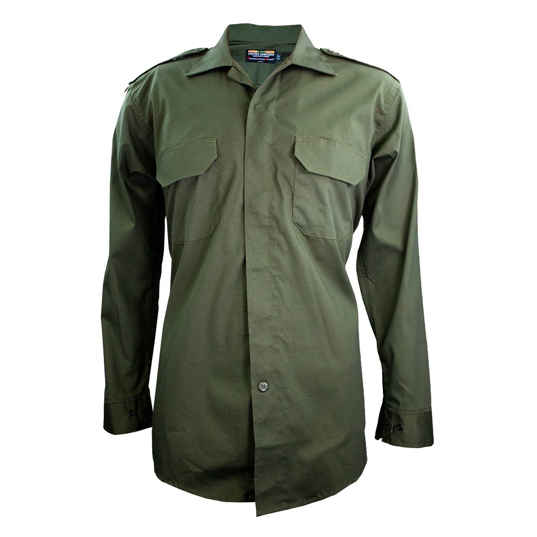CDCR Class C Line Duty Shirt, Long Sleeve, Forest Green-AMW