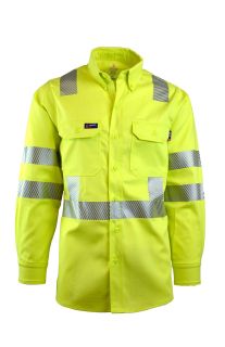 FR Uniform Shirts | Hi-Viz Class 3 | 7oz. 100% Cotton-LAPCO FR