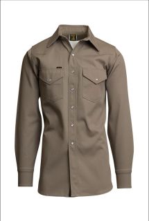 Heavy-Duty Welding Shirts | Non-FR | Khaki 10oz. 100% Cotton-Lapco