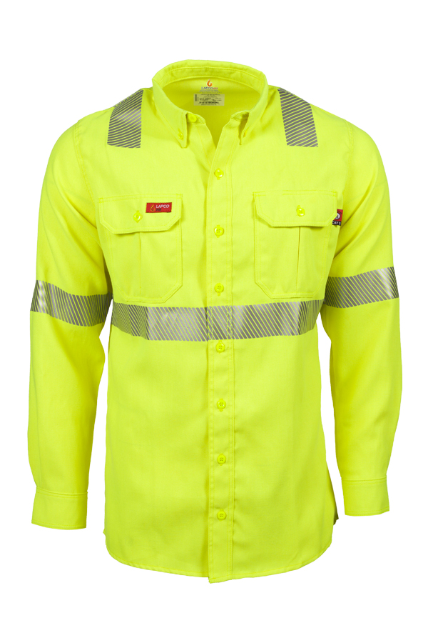 FR Modern Hi-Viz Uniform Shirt | Class 3 | 5oz. Tecasafe® One Inherent-LAPCO FR