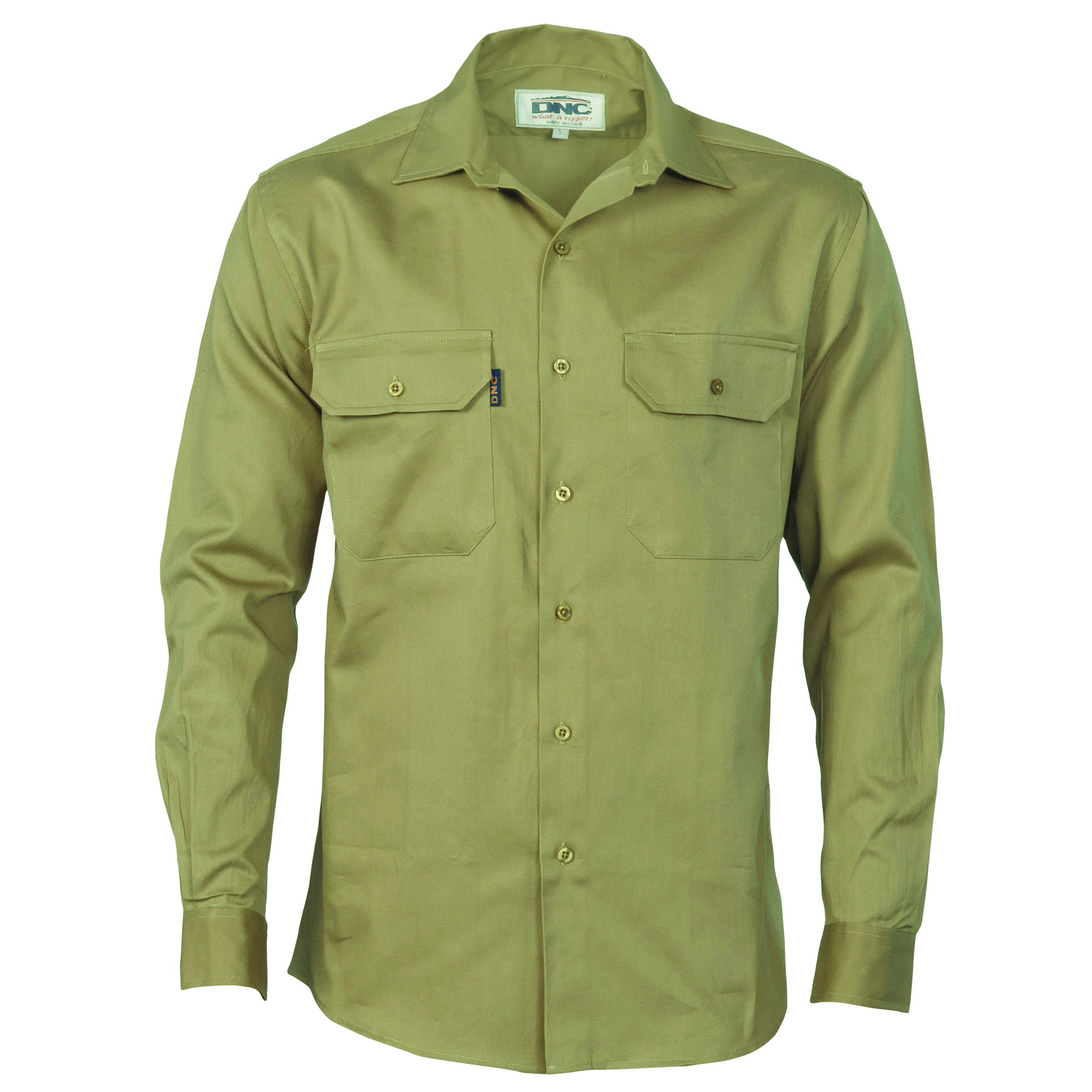 DNC Cotton Drill Work Shirt - Long Sleeve-DNC