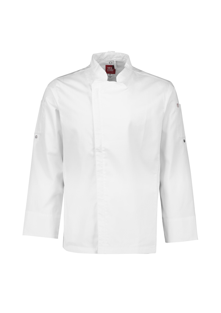 Biz Collection Mens Alfresco Long Sleeve Chef Jacket-Biz Collection