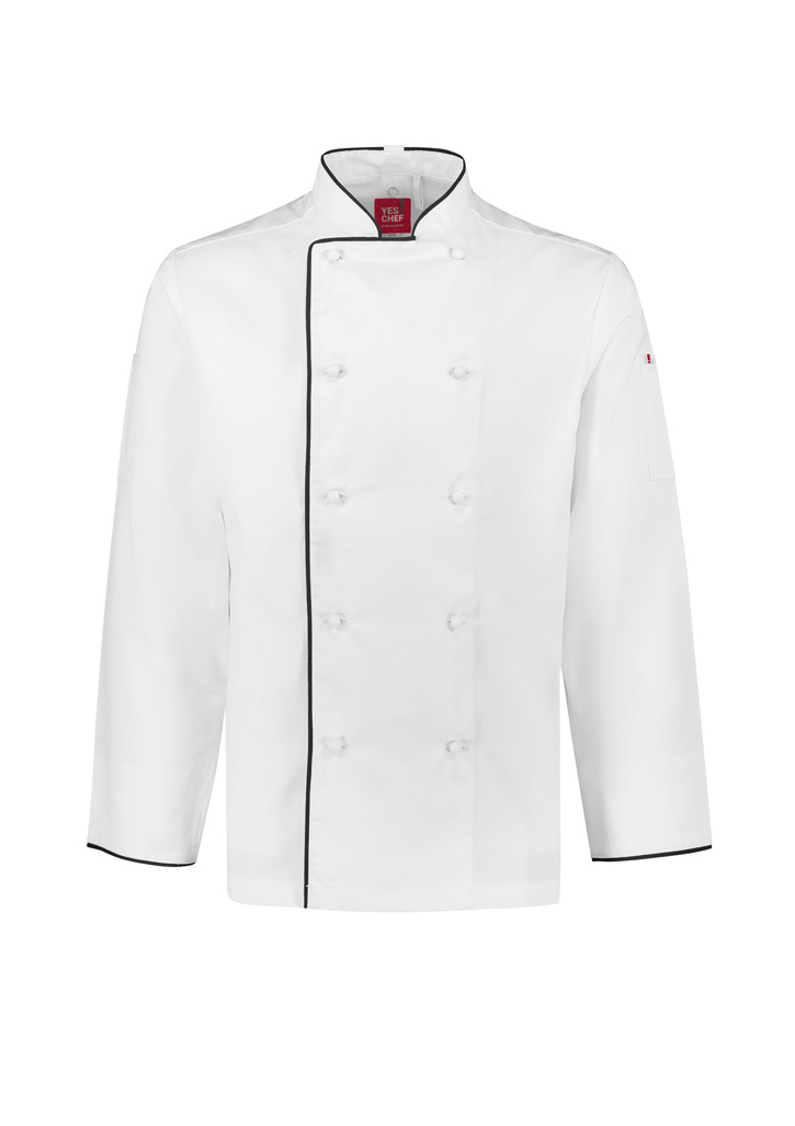 Biz Collection Mens Al Dente Long Sleeve Chef Jacket-Biz Collection