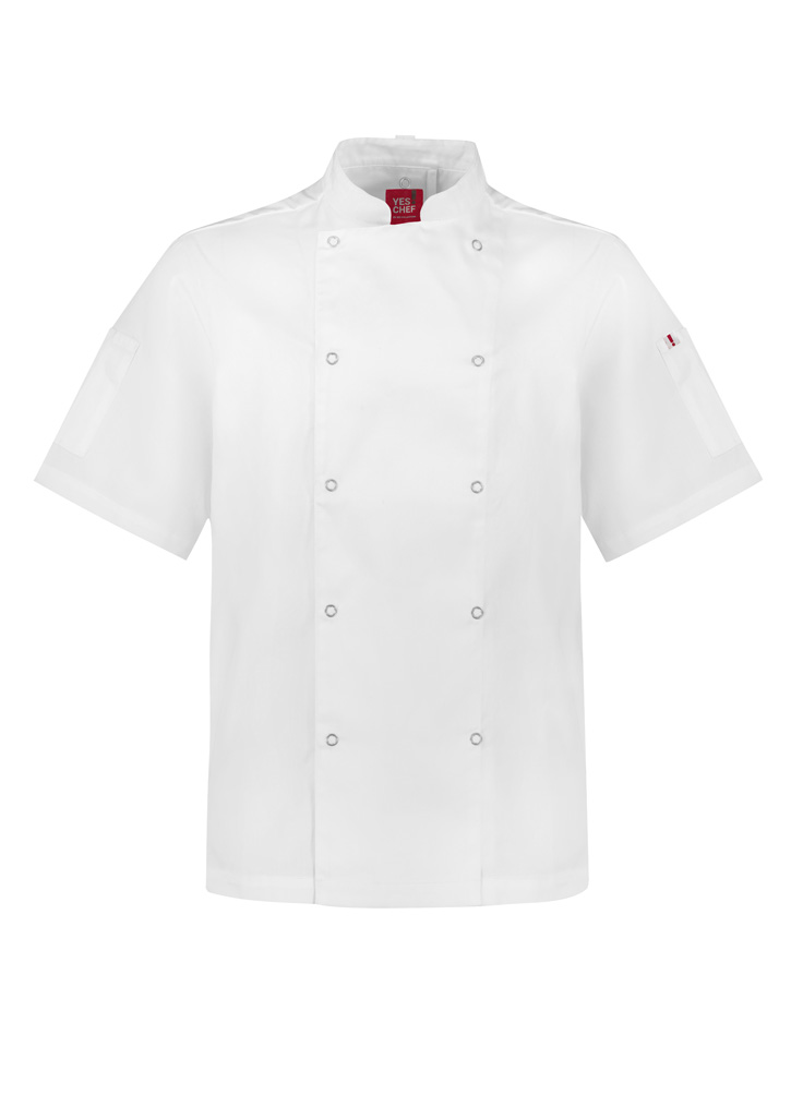 Biz Collection Mens Zest Short Sleeve Chef Jacket-Biz Collection