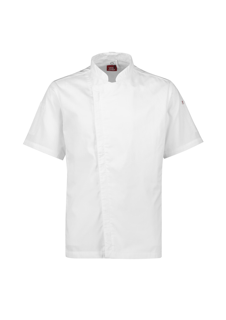 Biz Collection Mens Alfresco Short Sleeve Chef Jacket-Biz Collection