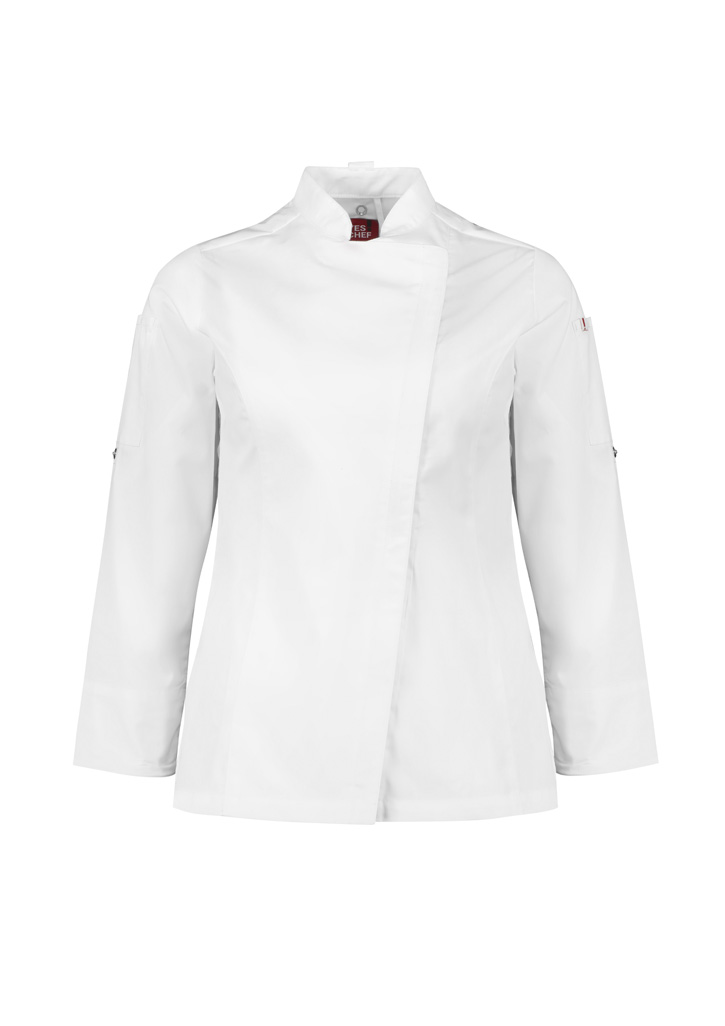 Biz Collection Womens Alfresco Long Sleeve Chef Jacket-Biz Collection