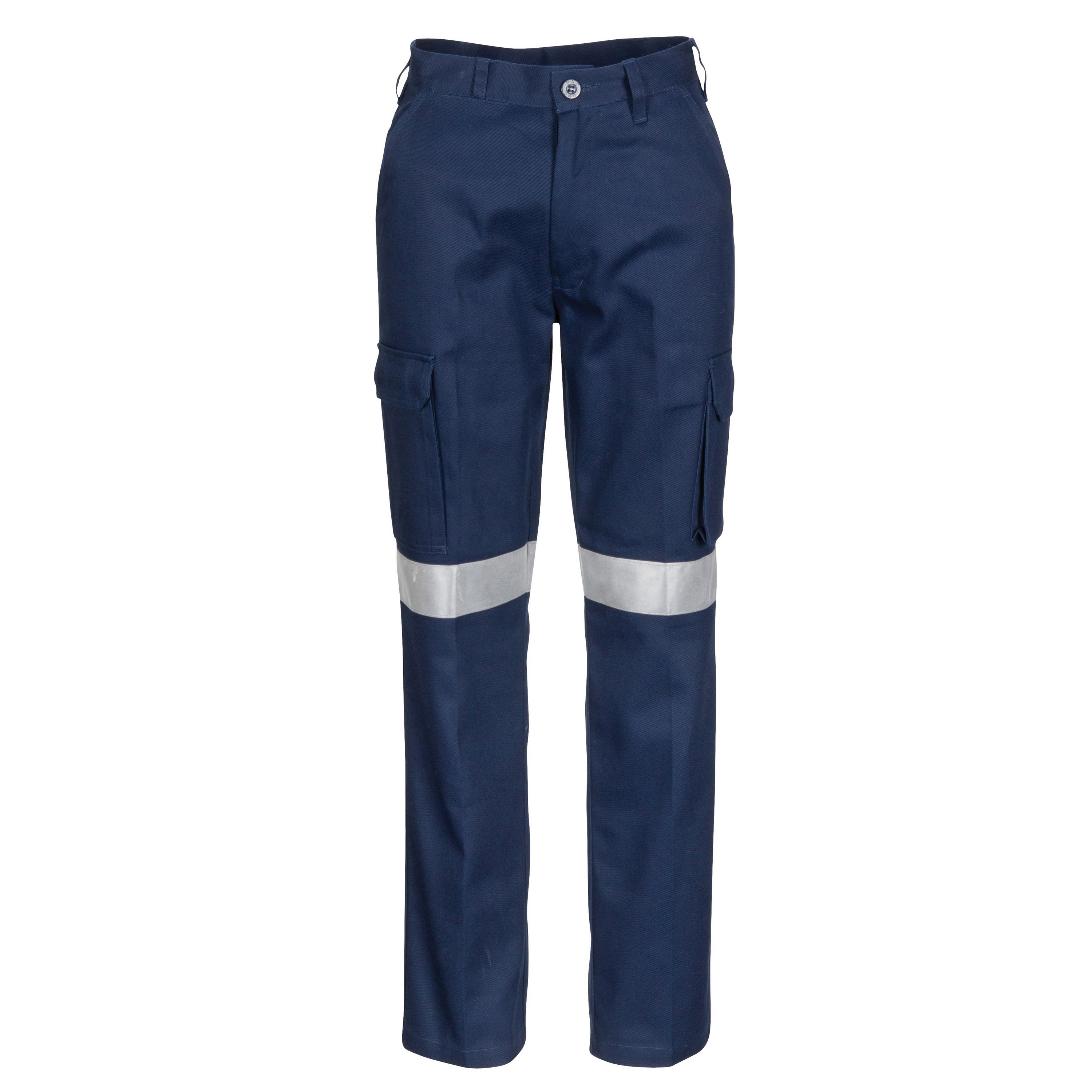 DNC Ladies Cotton Drill Cargo Pants with 3M Reflective Tape-DNC