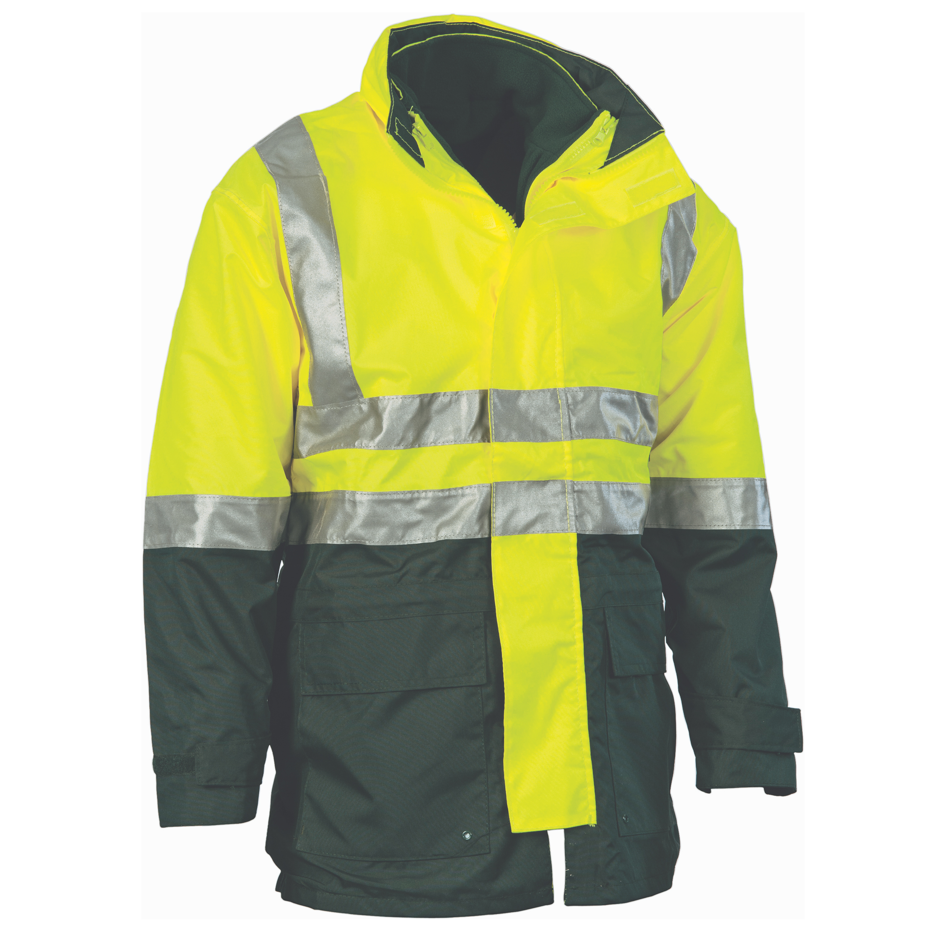 DNC 4 in 1 HiVis Two Tone Breathable Jacket with Vest and 3M R-Tape-DNC