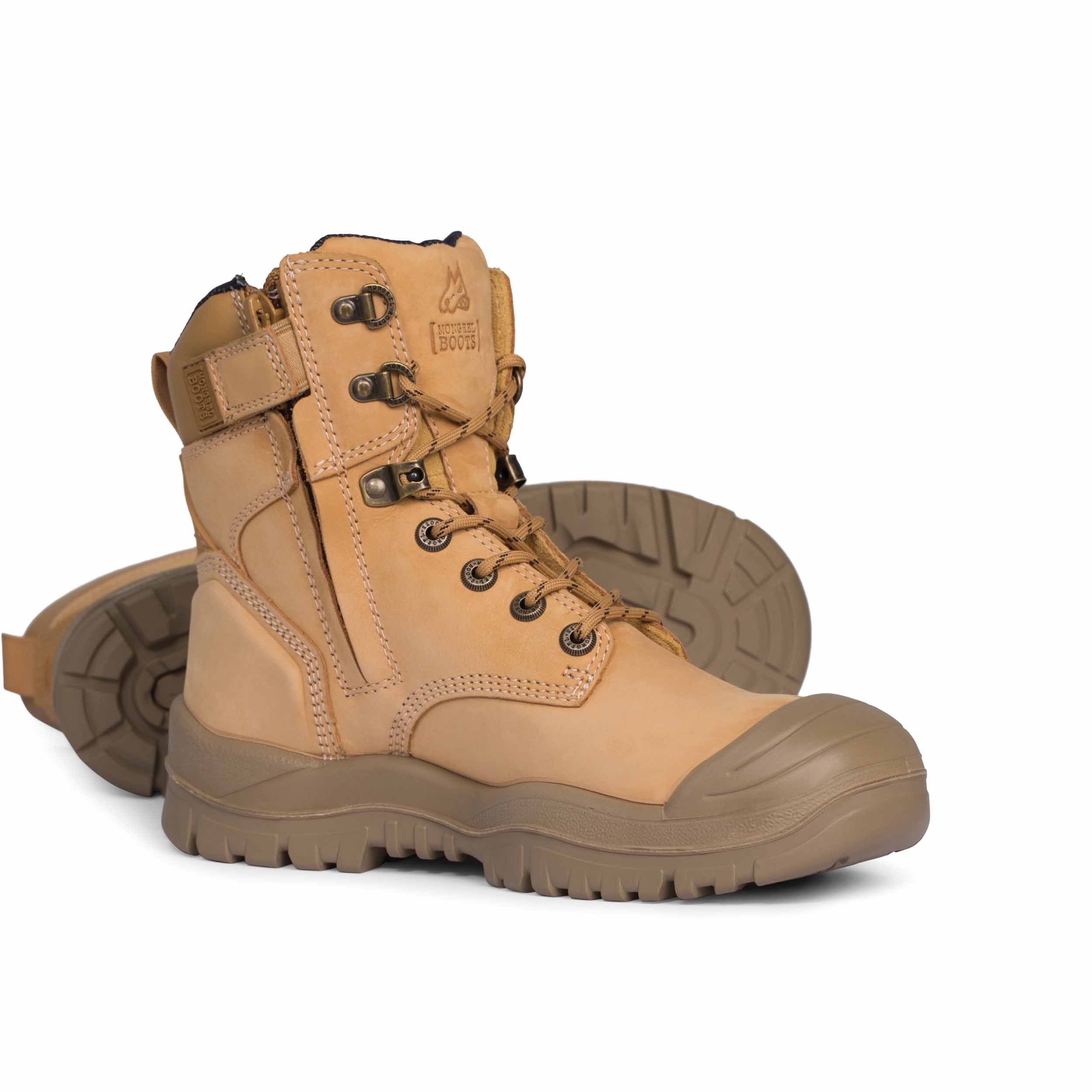 Mongrel Boots High Leg Zipsider Boot With Scuff Cap-Mongrel Boots