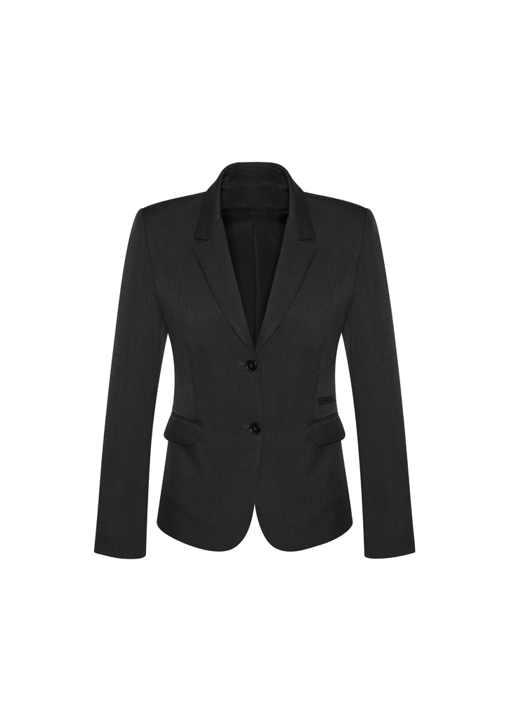 Biz Corporate Womens Cool Stretch 2 Button Mid Length Jacket-Biz Corporates