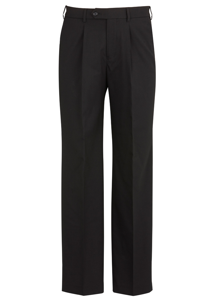 Biz Corporates Comfort Wool Stretch Mens One Pleat Pant-Biz Corporates