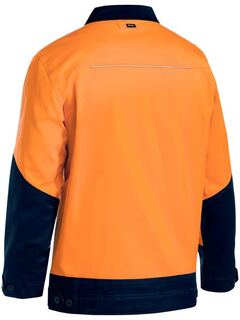 HiVis Drill Jacket with Liquid Repellent Finish-Bisley