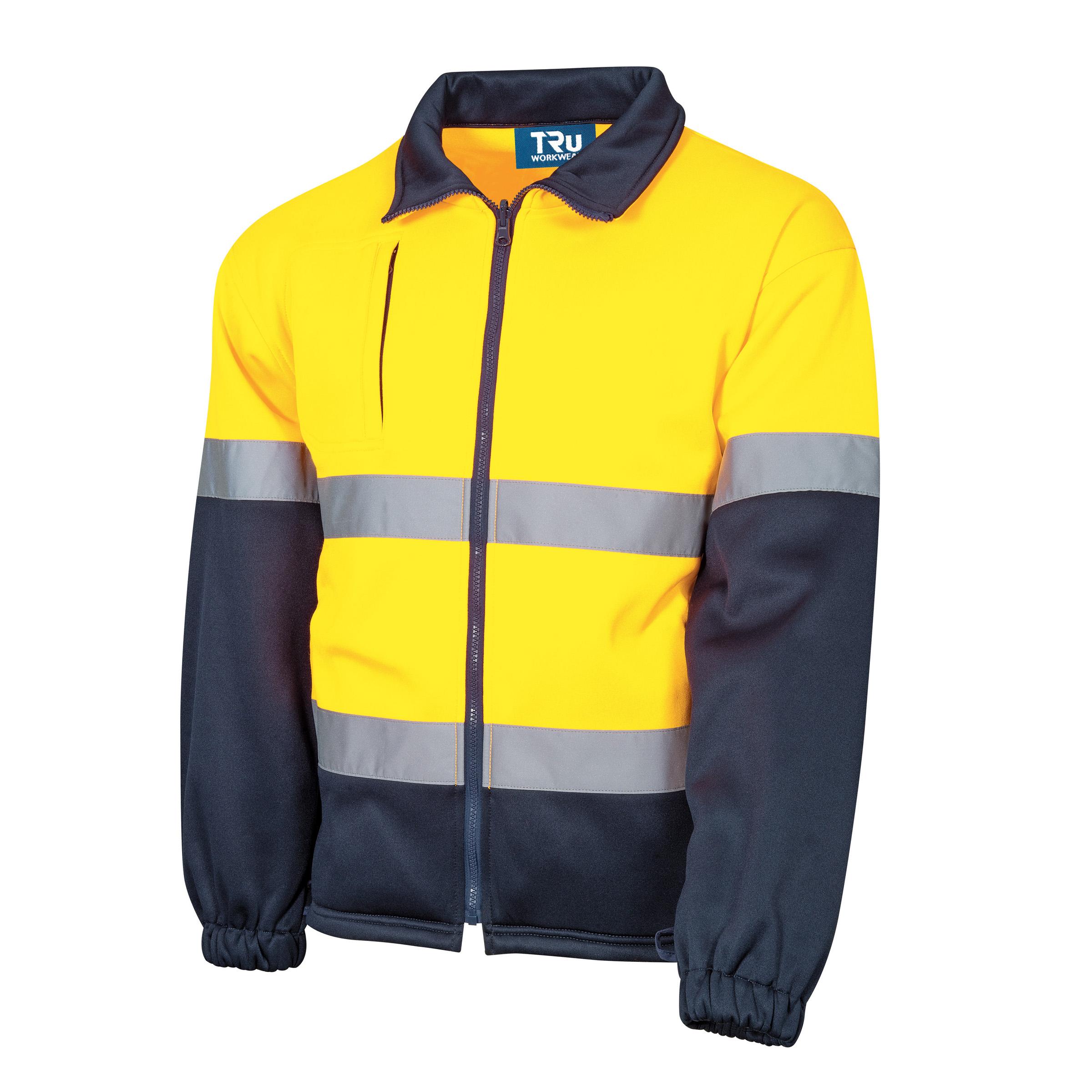 Tru Workwear Full Zip Water Repellent Fleece Jacket With Reflective Tape-Tru Workwear