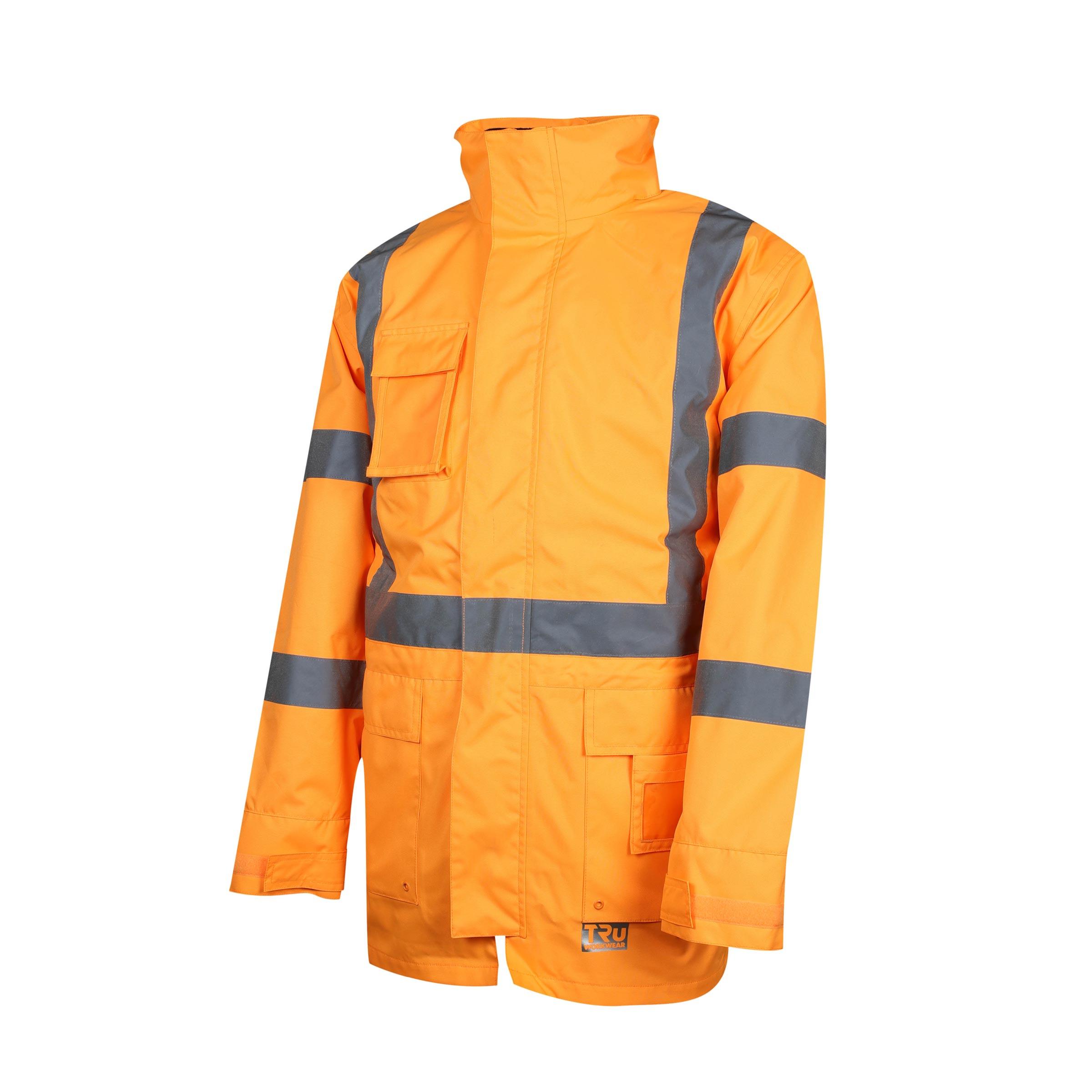 Tru Workwear 4 In 1 Polyester Oxford Jacket With Reflective Tape - NSW Rail-Tru Workwear