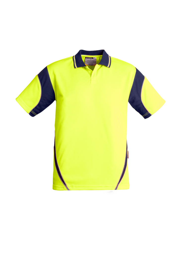 Syzmik Mens Hi Vis Aztec Short Sleeve Polo-Syzmik