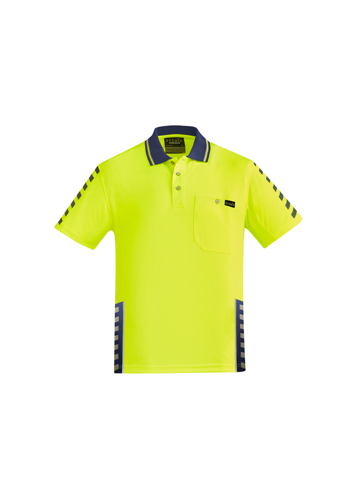 Syzmik Mens Hi Vis Komodo Short Sleeve Polo-Syzmik