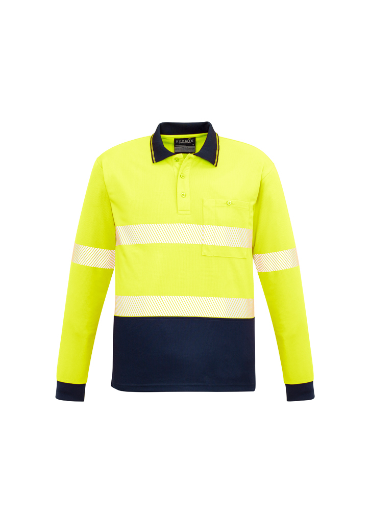 Syzmik Unisex Hi Vis Segmented Tape Long Sleeve Polo-