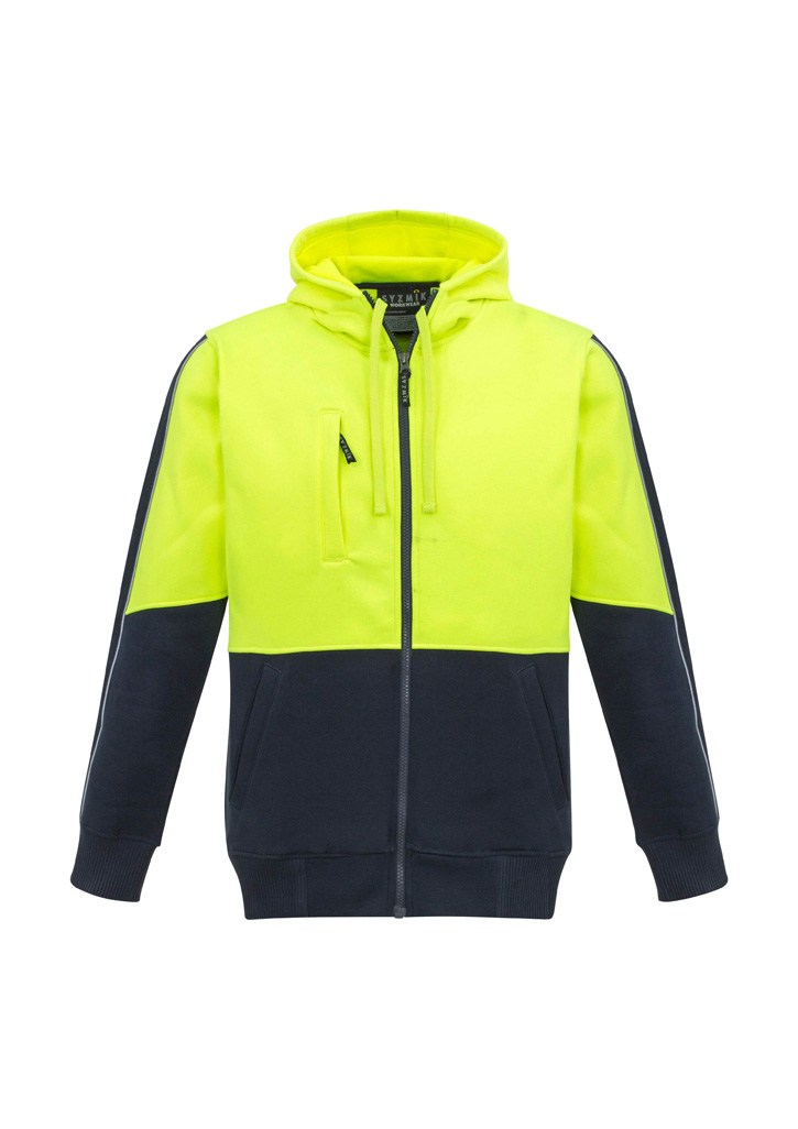 Syzmik Unisex Hi Vis Full Zip Hoodie-Syzmik