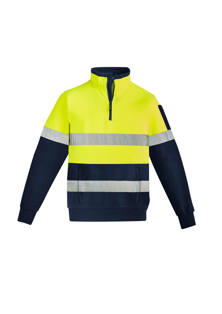 Syzmik Unisex Hi Vis One Fourth Zip Pullover - Hoop Taped-Syzmik