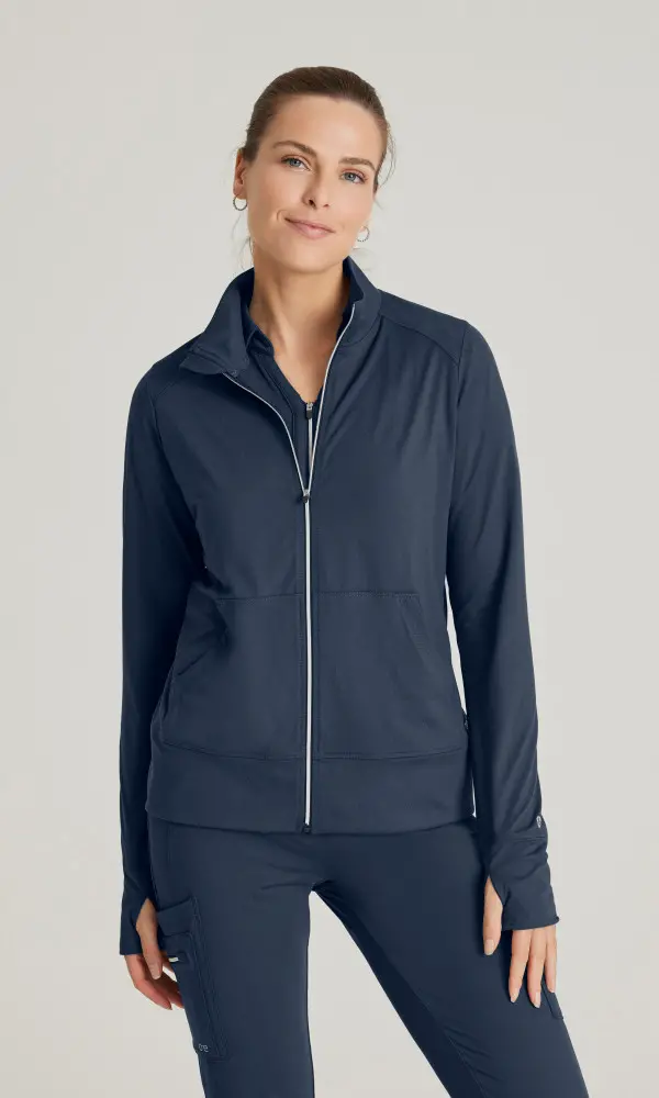 Barco One Performance Knit BOW896 Arena Knit 2 Pocket Warm-Up Scrub Jacket-Barco One Performance Knit