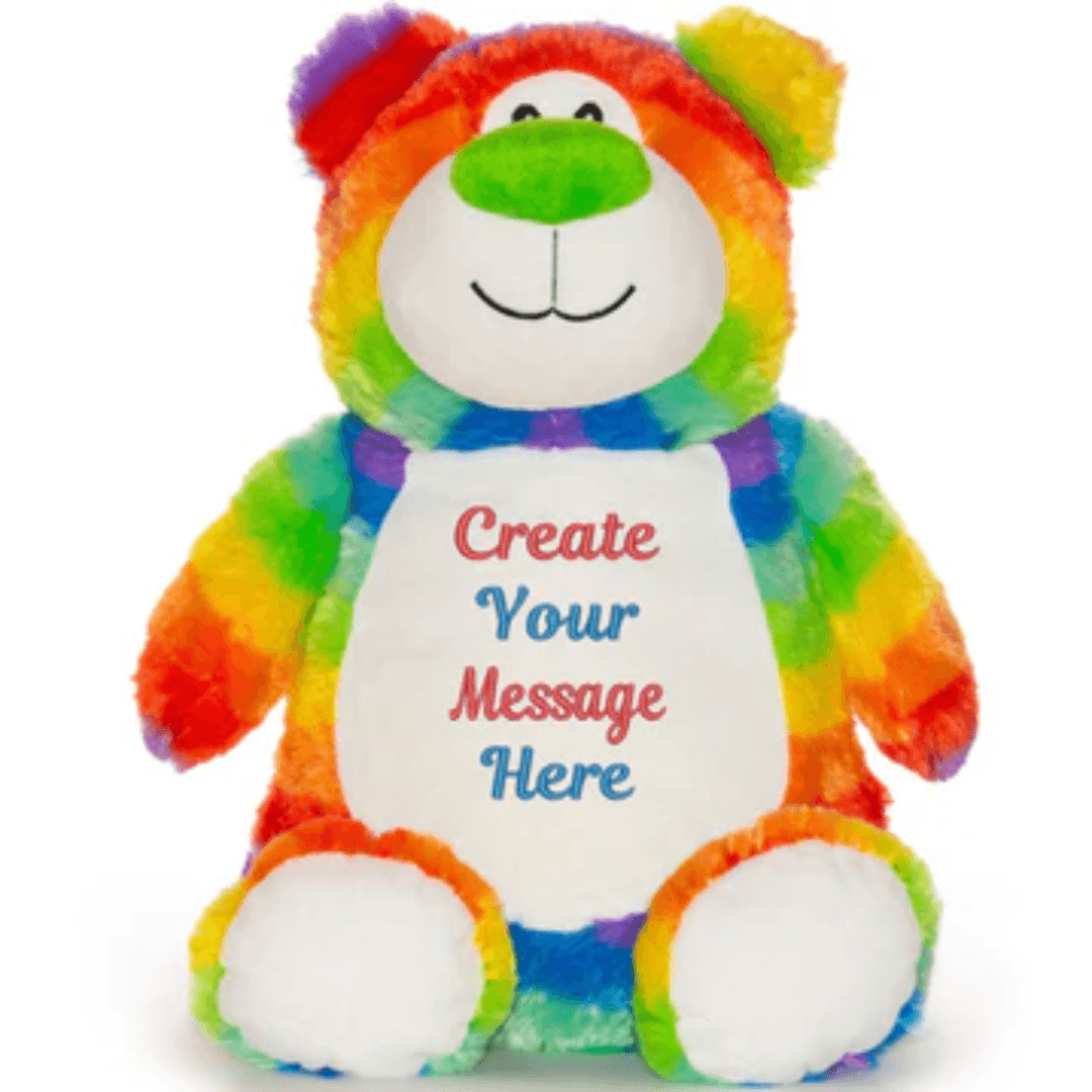 Cubbyford Teddy Rainbow- Cubbies Embroidered Plush Animals-Cubbies