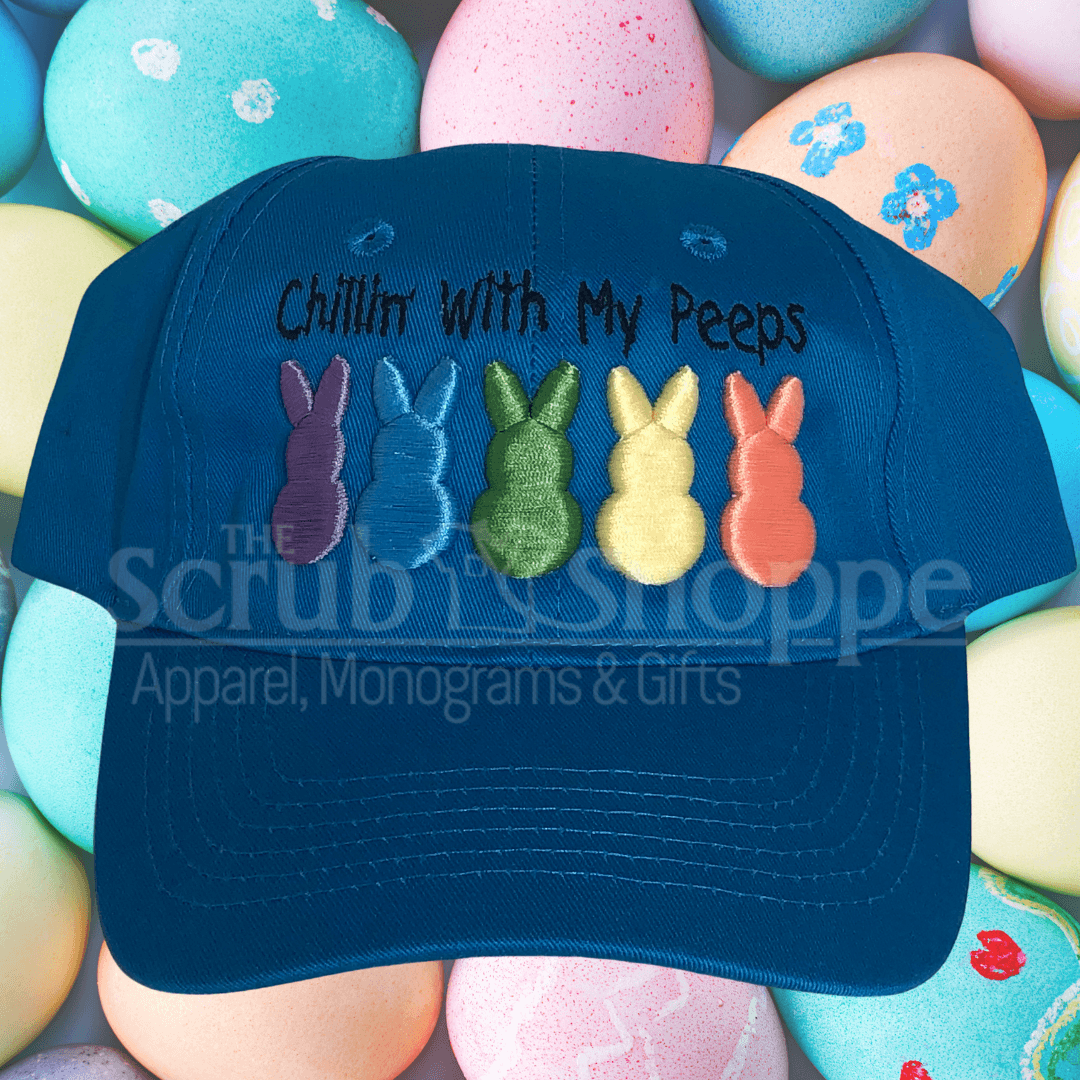 3D Chillin&#8216; With My Peeps Embroidered Youth Cap-The Scrub Shoppe