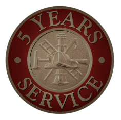  5 Year Service Pin Gold-Derks Uniforms