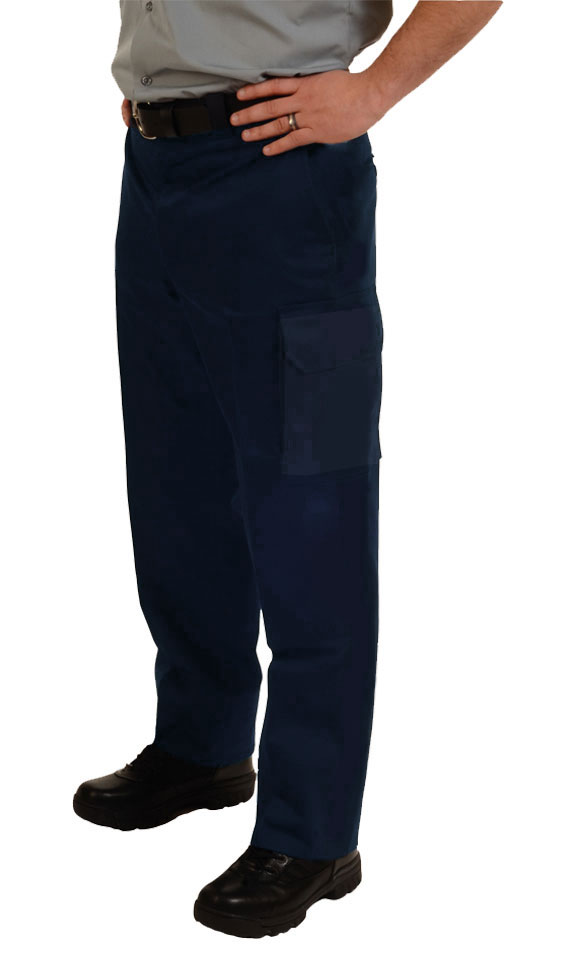 Dark Navy Duty Flex Waist Pants with Cargo Pockets-Derks Uniforms