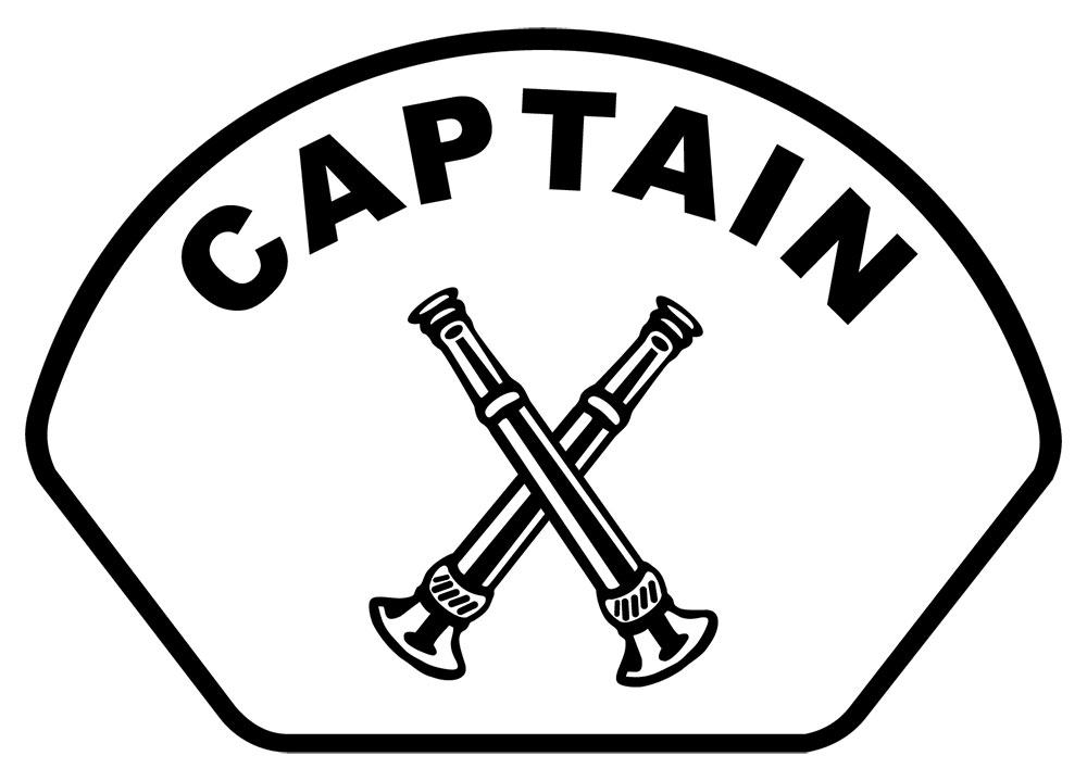 Captain - Front Helmet Decal-Derks Uniforms