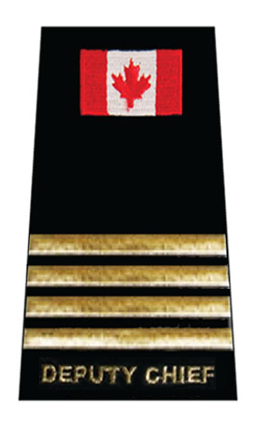 Deputy Chief 4 Gold Bars + Flag Slip-On-