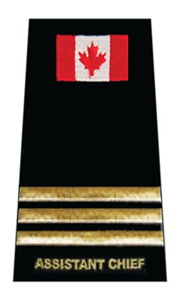  Assistant Chief 3 Gold Bars + Flag Slip-On-Derks Uniforms