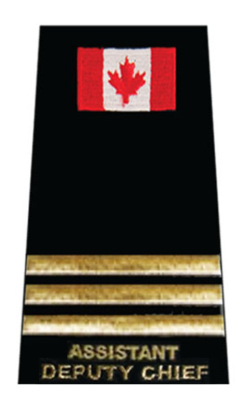  Assistant Deputy Chief 3 Gold Bars + Flag Slip-On-Derks Uniforms