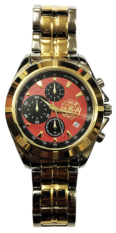 For My Firefighter Chronograph Watch-Bradford Exchange