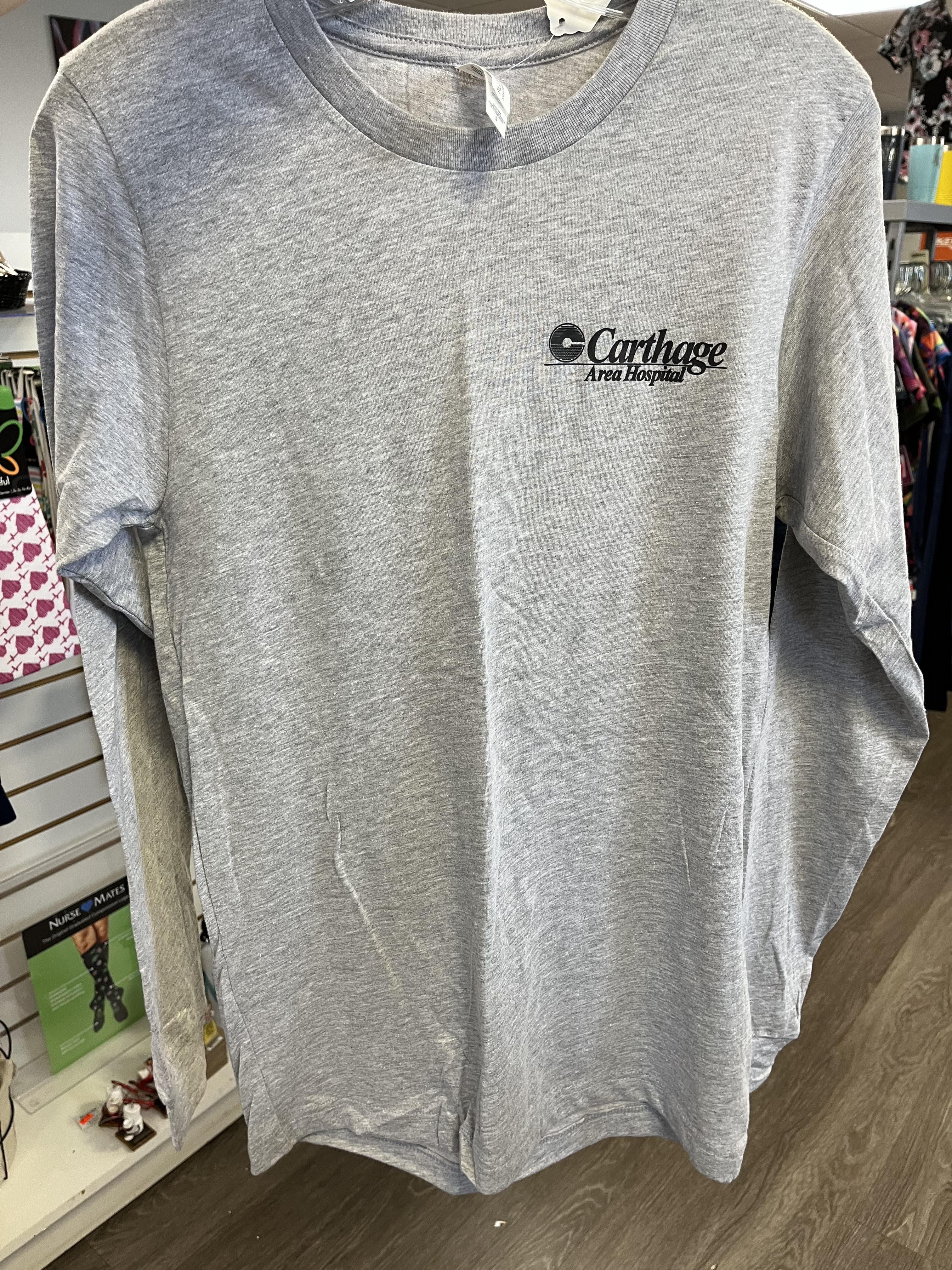 Carthage Grey Long Sleeve T Shirt-The Scrub Hub