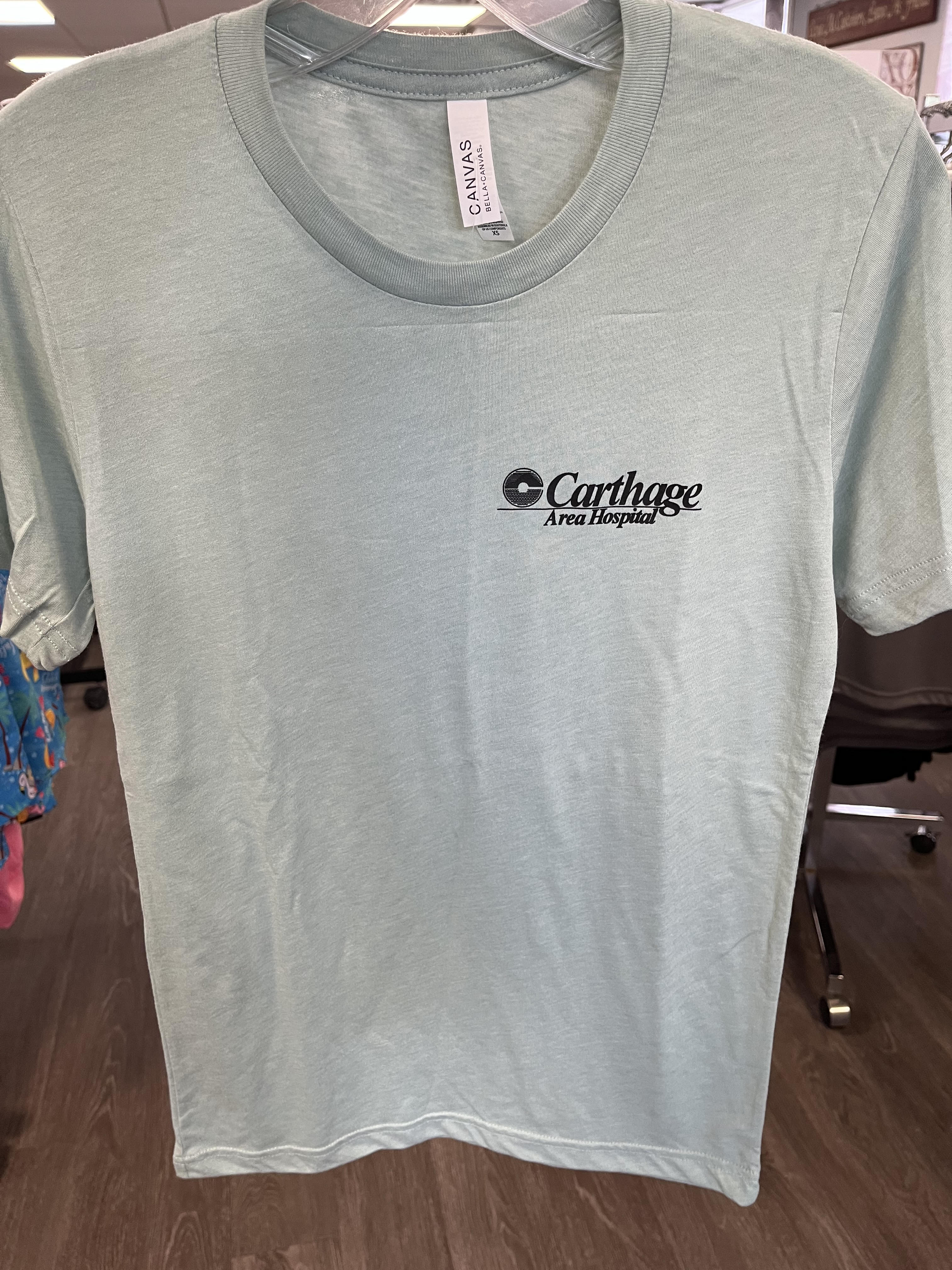 Carthage Dusty Blue Short Sleeve T Shirt-The Scrub Hub