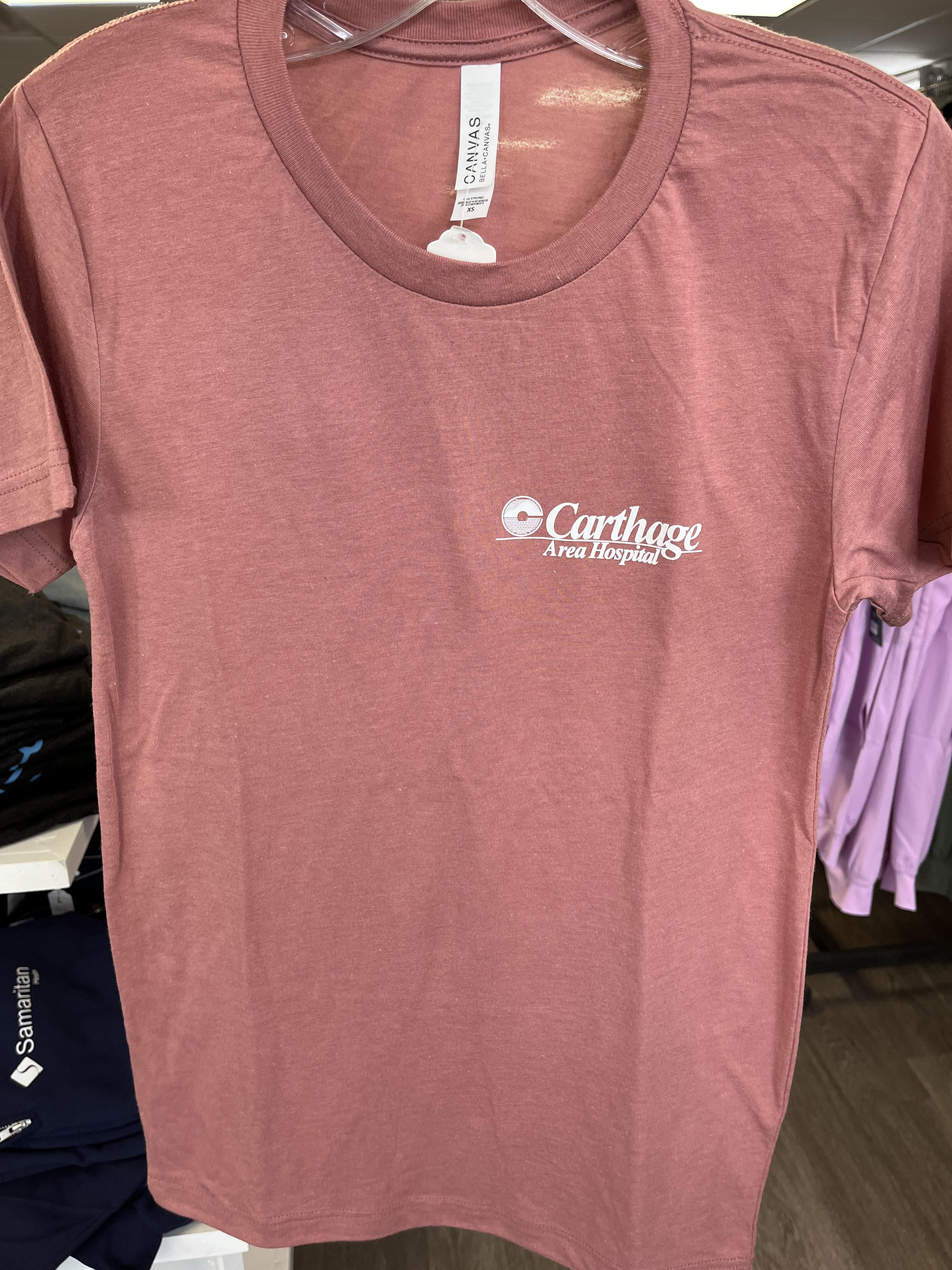 Carthage Short Sleeve Mauve T shirt -The Scrub Hub