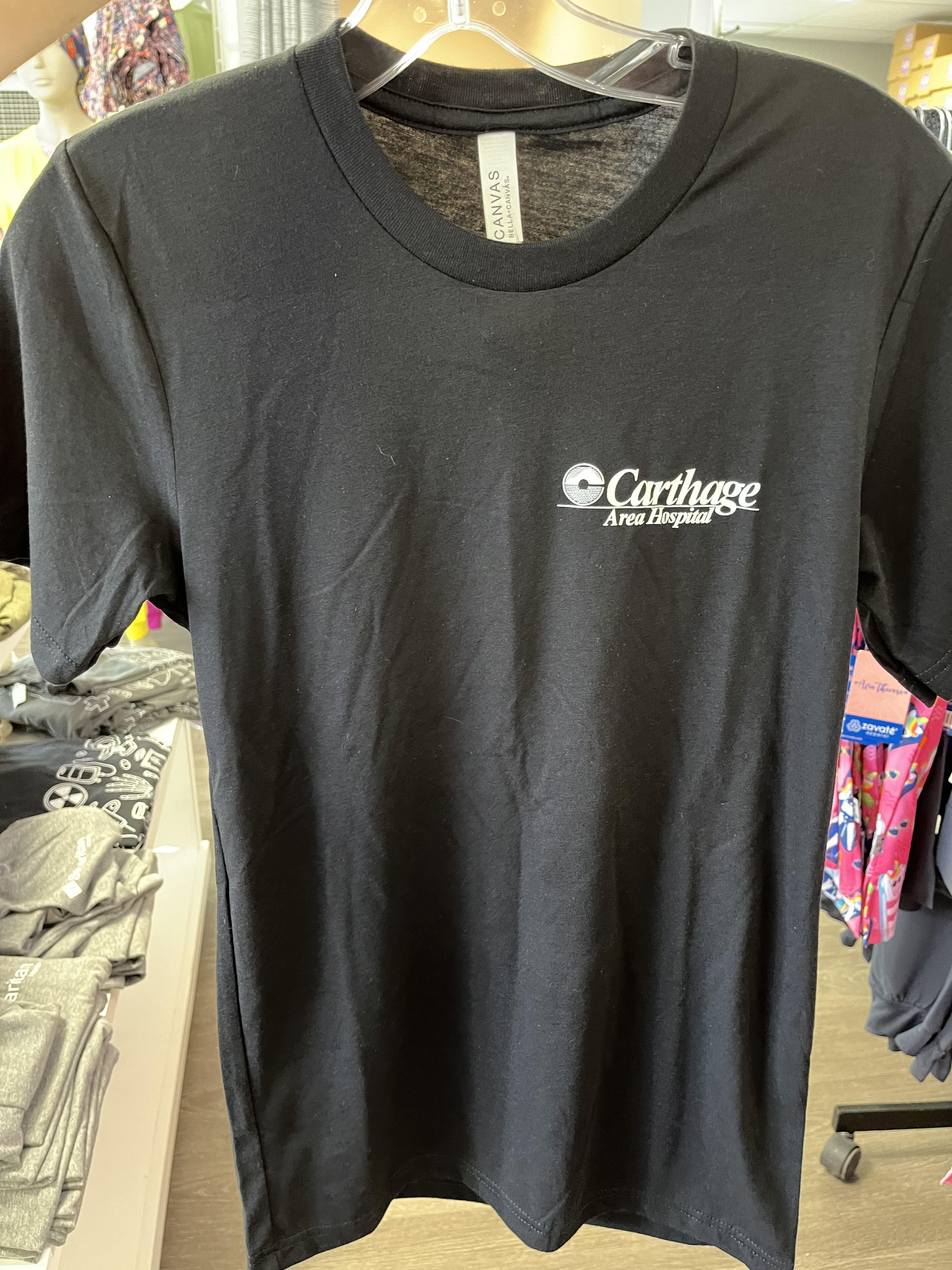 Carthage Black Short Sleeve T Shirt-The Scrub Hub