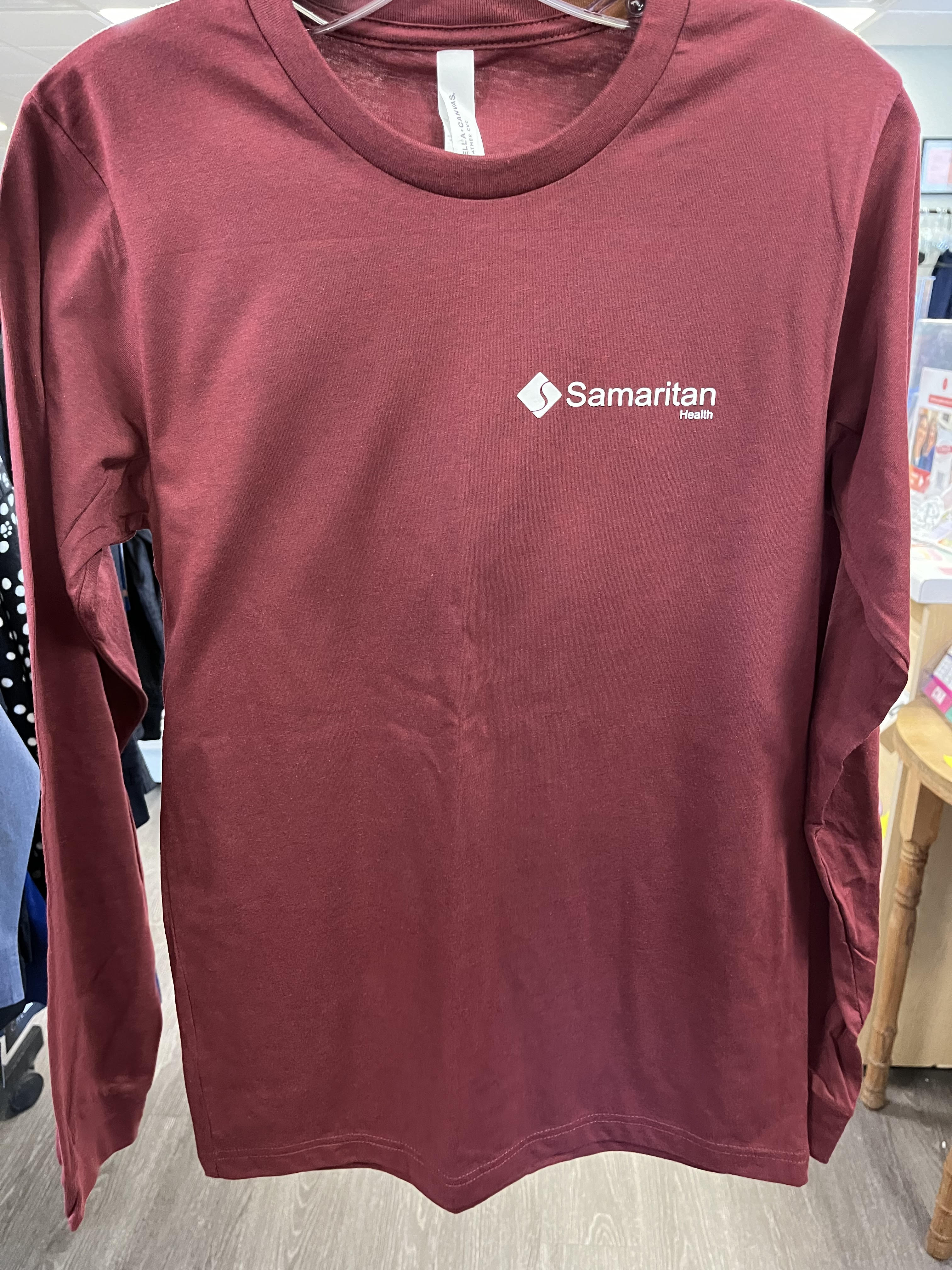 Samaritan Wine Long Sleeve T shirt-The Scrub Hub