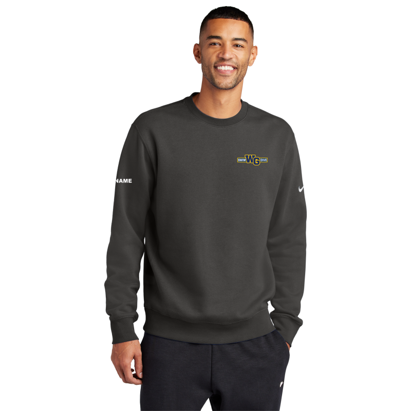 Nike Club Fleece Sleeve Swoosh Crew-WG EMBRIODERED-Nike