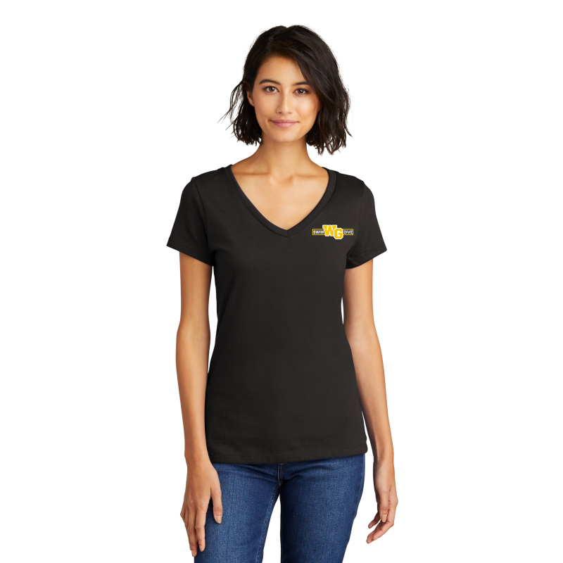 District Women&#8216;s Very Important V-Neck-WG SCREEN PRINT-District