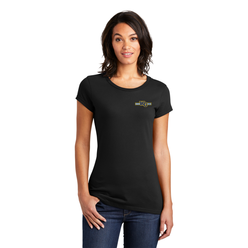 District Women&#8216;s Fitted Very Important Tee-WG SREEN PRINT-District