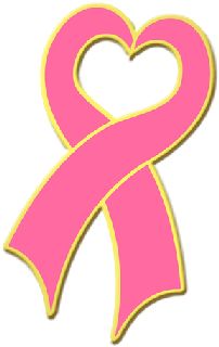 1 1/8&#34; Breast Cancer Awareness Heart Ribbon Lapel Pin-