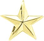 1 Star 1/2&#34; - Smooth-Blackinton Insignia and Recognition