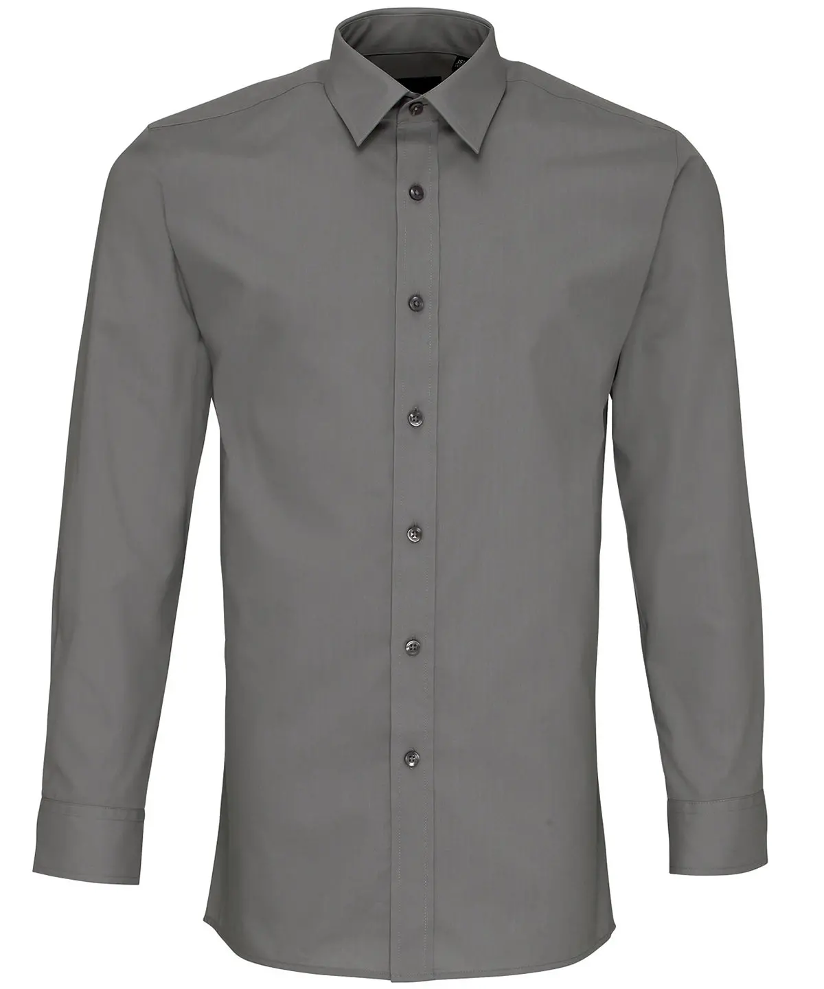 Poplin fitted long sleeve shirt-Premier