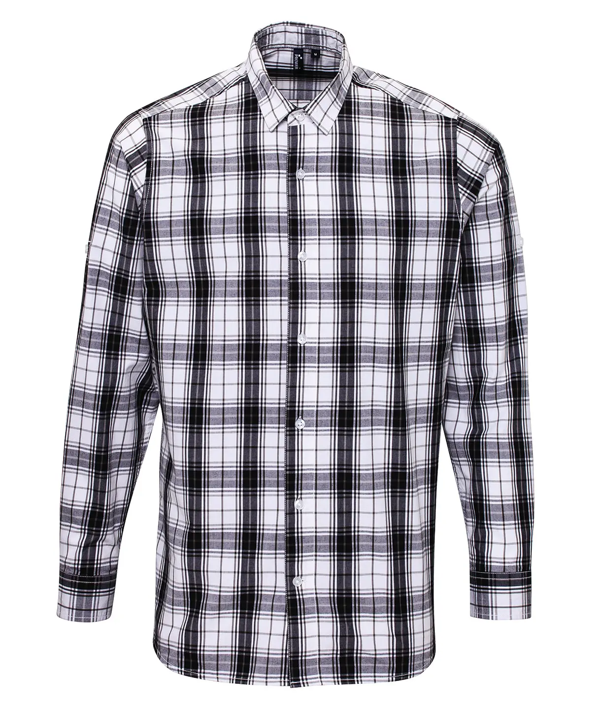 Ginmill check cotton long sleeve shirt-Premier