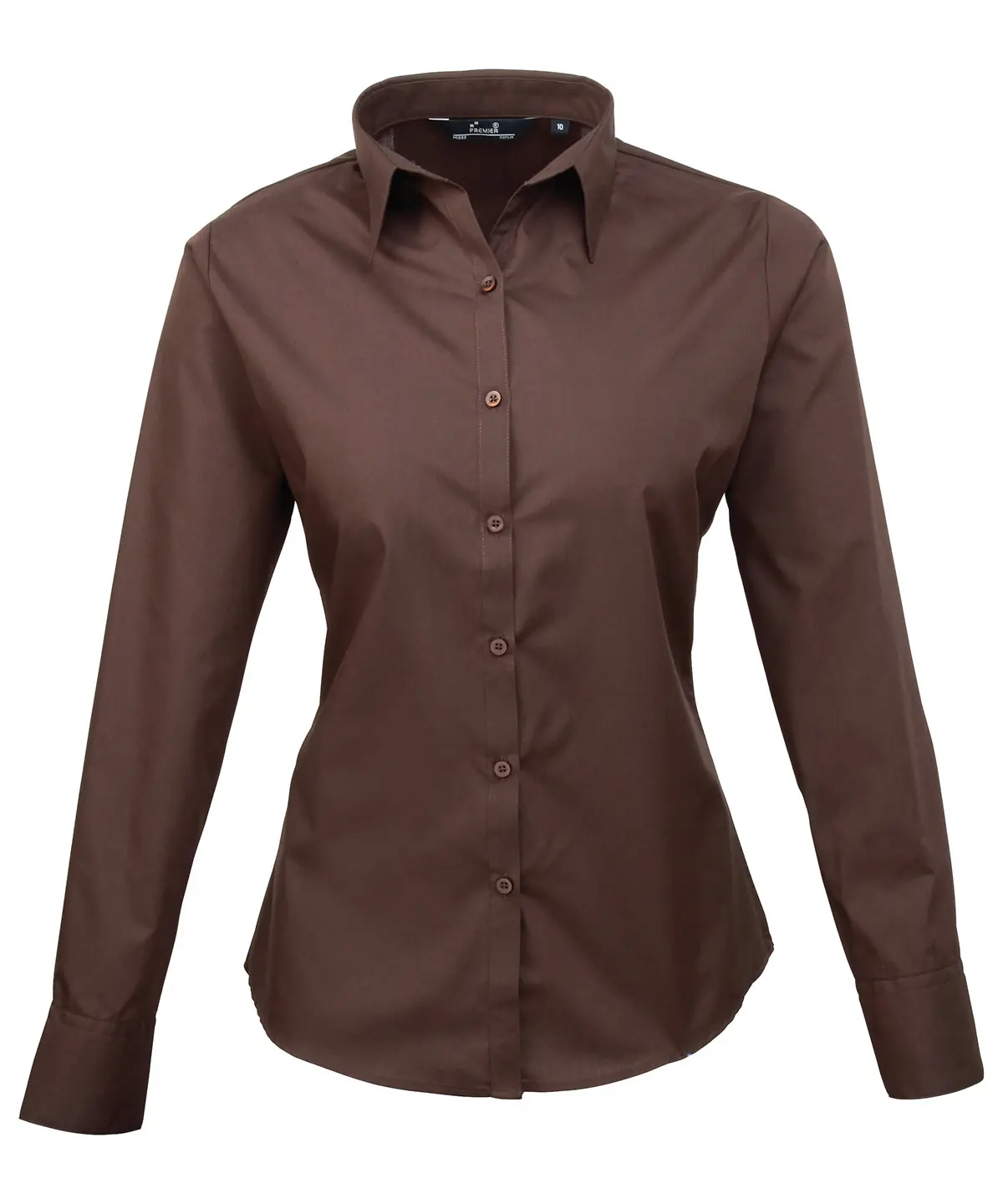 Women&#39;s poplin long sleeve blouse-Premier