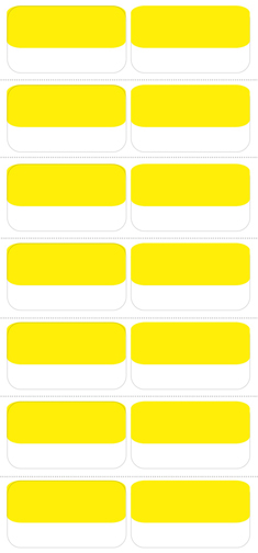 2 Across Labels 2x1 -Yellow- DIRECT THERMAL Shelf Tags-Signature Media Group