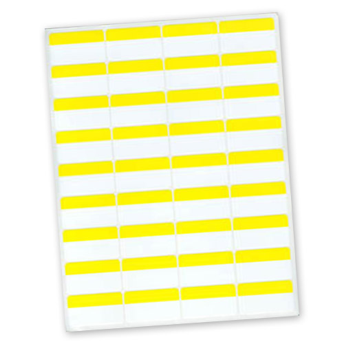 4 across -Direct Thermal -No Ribbon Needed- paper Yellow - 2x1-
